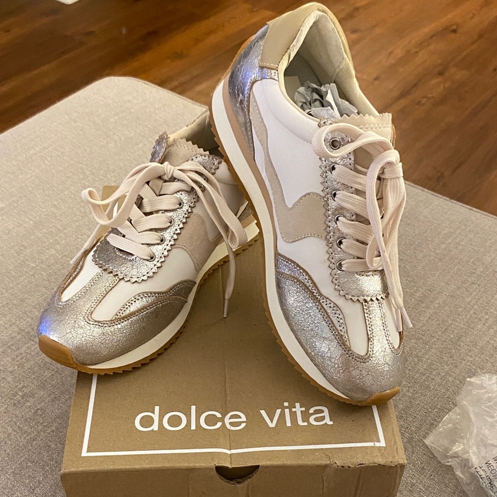 Dolce Vita B.NTCD Silver and White Sneakers
